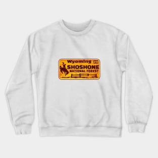 Shoshone National Forest License Plate Wyoming Rusted Crewneck Sweatshirt